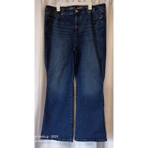 Torrid Jeans Womens 22R-26R Blue Denim Trio Fit Slim Boot Cut Limitless Stretch